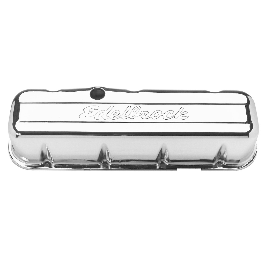 Edelbrock 4680: Signature Series Valve Covers 1965-Later Big Block Chevy 396-502