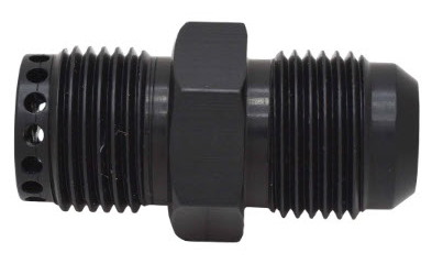 ICT Billet 551883: 551883 Valve Cover Baffle Fitting -12AN ORB to -12 AN Flare [Black]