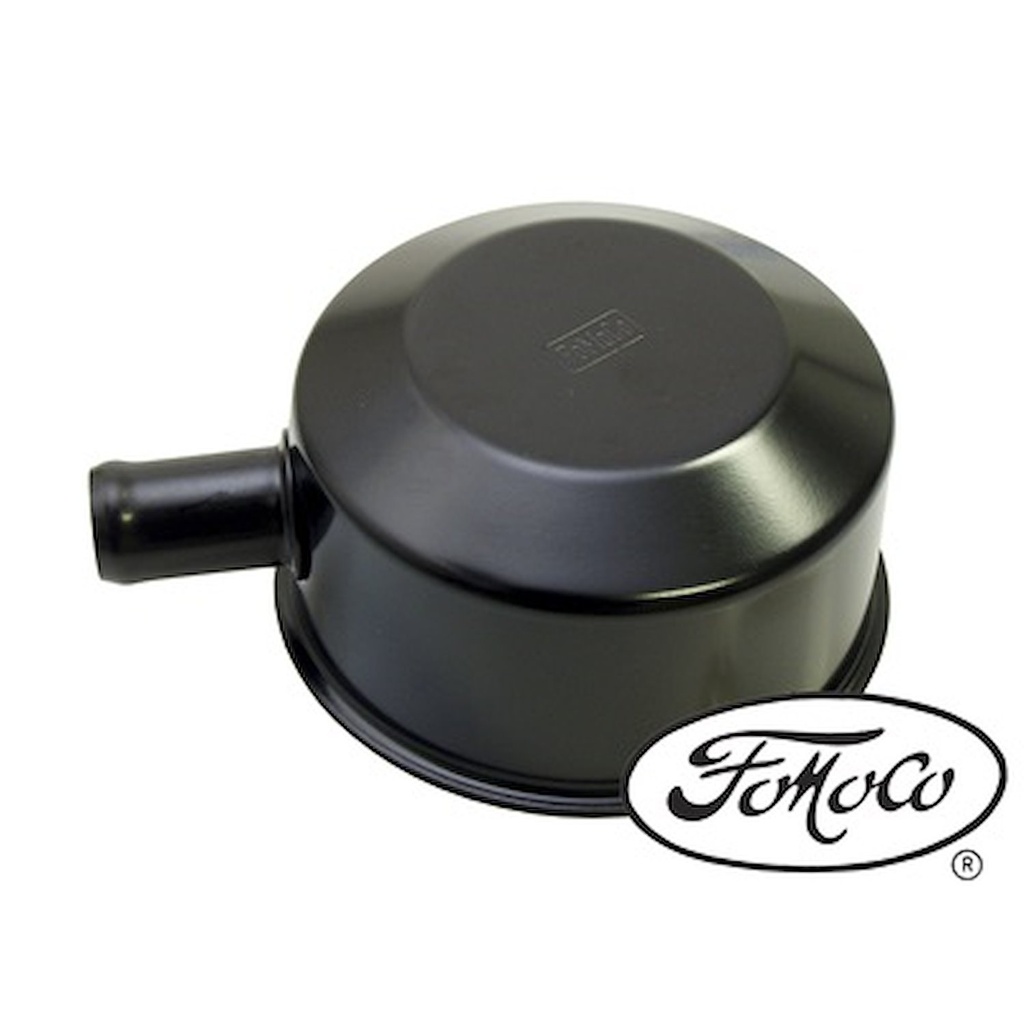 Scott Drake C5ZZ-6766-B: C5ZZ-6766-B Oil Cap with Tube (FOMOCO Logo, Black)