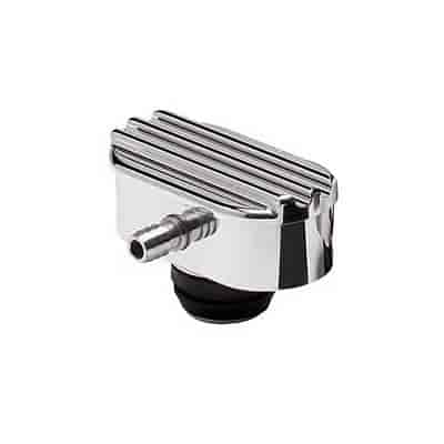 Billet Specialties 21950: Oval Valve Cover Breather Ribbed
