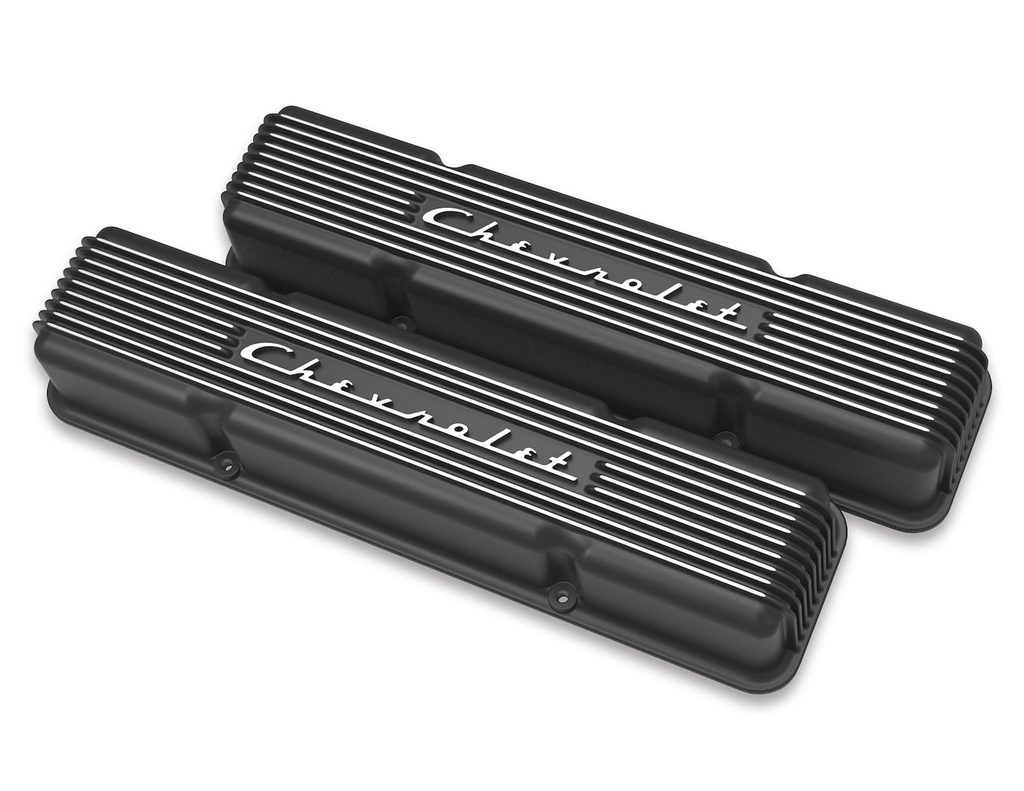 Holley 241-108: 241-108 Officially Licensed Chevrolet Vintage Series Finned Valve Covers