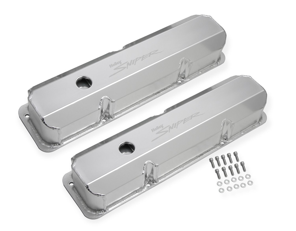 Holley 890001: 890001 Fabricated Aluminum Tall Valve Covers
