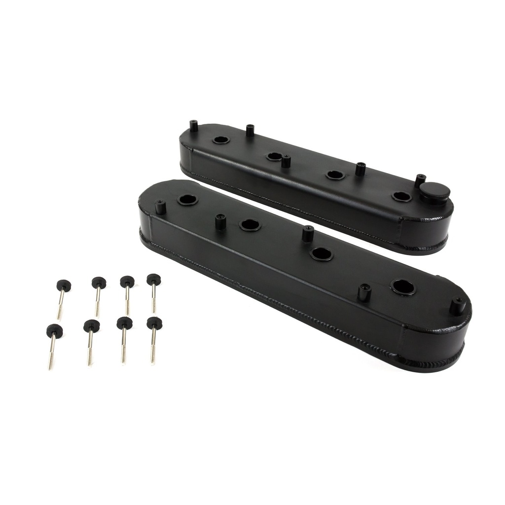 Top Street Performance JM8081-6BK: JM8081-6BK Valve Covers, Fab. Alum., w Coil Mounts LSX, Black