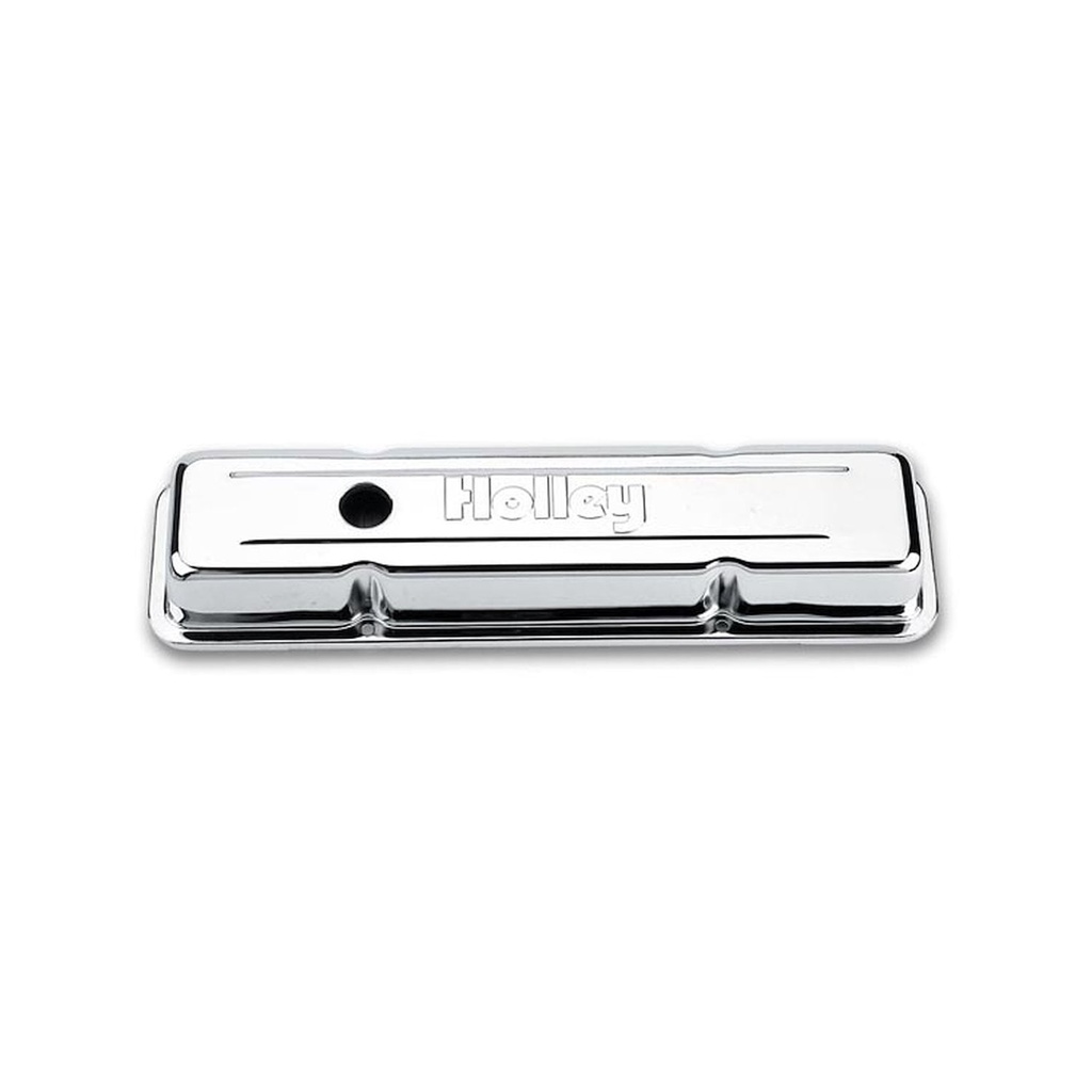 Holley 241-80: 241-80 Chrome Valve Cover Pre-1986 Small Block Chevy