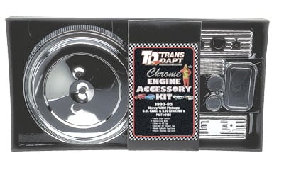 Trans Dapt 3103: Pickup Truck Style Chrome Engine Dress-Up Kit 1993-95 GM Truck 305-350 5.0L/5.7L TBI V8 Includes: