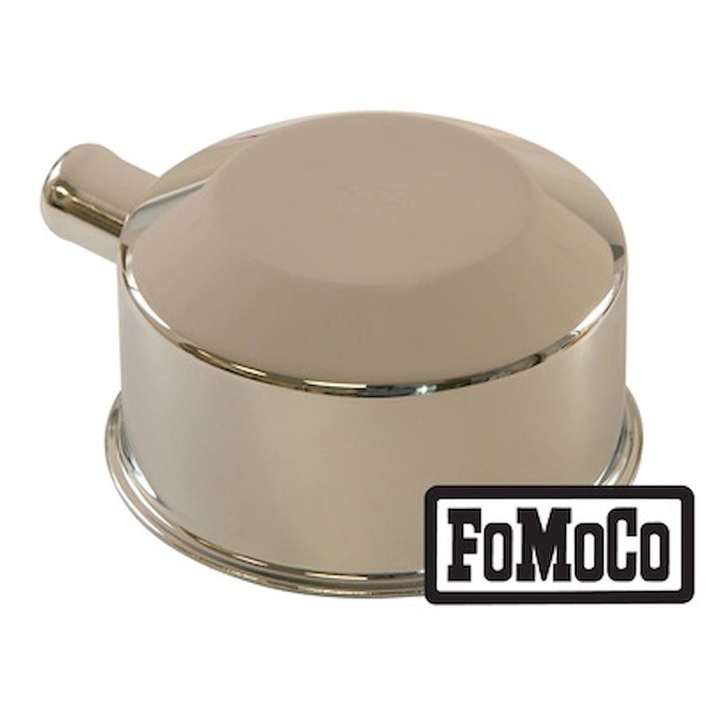 Scott Drake C5ZZ-6766-D: C5ZZ-6766-D 65-66 Oil Cap with Tube (FoMoCo logo, Chrome)