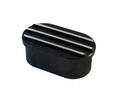 All American Billet BOR-BG: Valve Cover Breather [Silverline Finish (Black Anodized w/Machined Ribs)]