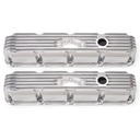 Edelbrock 4177: Classic Finned Valve Covers for Small Block Chrysler Magnum 5.2/5.9L with Polished Finish