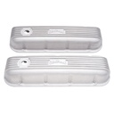 Edelbrock 41859: Classic Finned Valve Covers for 1965-Up Big Block Chevy 396-502 with Satin Finish