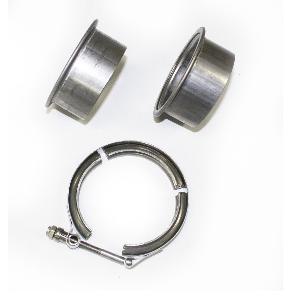 JBA VB30: Stainless Steel V-Band Exhaust Clamp with Flanges
