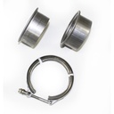 JBA VB30: Stainless Steel V-Band Exhaust Clamp with Flanges