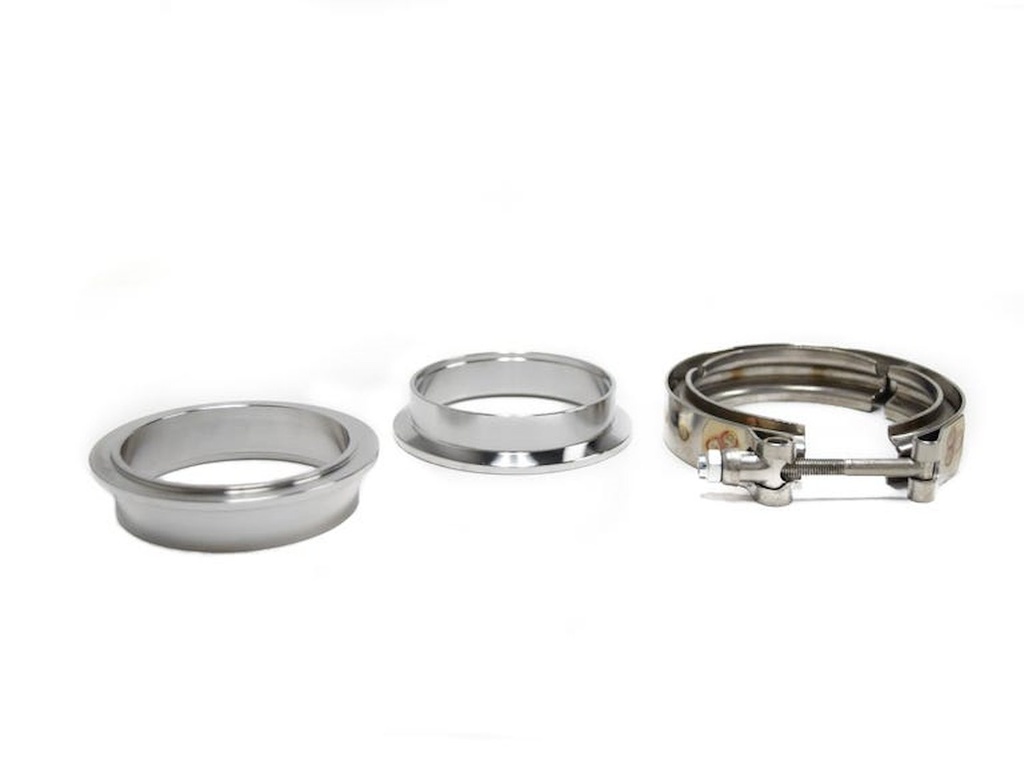 Brian Tooley Racing BTR BTR31660: BTR31660 Stainless-Steel V-Band Flange Kit 3 in. w/Clamp