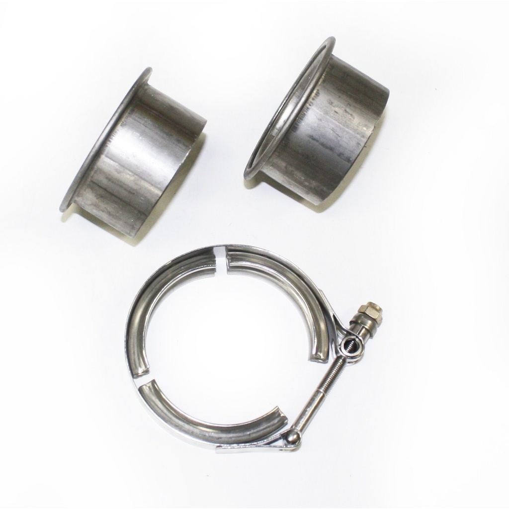 JBA VB25: Stainless Steel V-Band Exhaust Clamp with Flanges