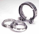 Pypes Performance Exhaust HVB25: Stainless V-Band Clamp Includes Flanges