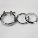 Granatelli 308530-1: 308530-1 Mating Male To Female Interlocking Flanges, 3.0 in. 76 mm., w/V-Band Clamp