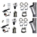 Granatelli 303530D: 303530D Electronic Aluminized Mild Steel Exhaust Cutout System for 3 in. Dual Exhaust (Slip-Fit)