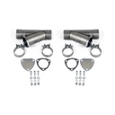 Granatelli 304525D: 304525D Manual Exhaust Cutout Kit, 2.5 in. (63 mm), Aluminized Mild Steel, w/Slip Fit And Band Clamps, Set Of 2