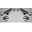 Granatelli 305525D: 305525D Manual Exhaust Cutout Kit, 2.5 in. (63 mm), Stainless Steel, w/Slip Fit And Band Clamp, Set Of 2