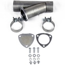 Granatelli 304525: 304525 Manual Exhaust Cutout Kit, 2.5 in. (63 mm), Aluminized Mild Steel, w/Slip Fit And Band Clamps