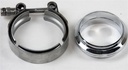 Granatelli 308522: 308522 Mating Flat Flanges, 2.25 in. (57 mm), w/V-Band Clamp