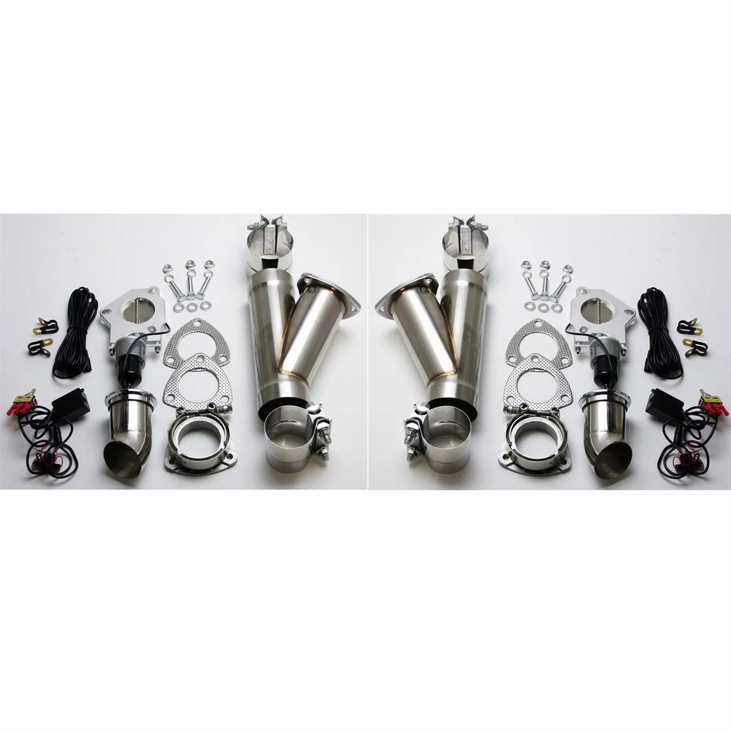 Granatelli 303540D: 303540D Electronic Aluminized Mild Steel Exhaust Cutout System for 4 in. Dual Exhaust (Slip-Fit)