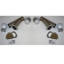 Granatelli 305535D: 305535D Manual Exhaust Cutout Kit, 3.50 in. (89 mm), Stainless Steel, w/Slip Fit And Band Clamp, Set Of 2