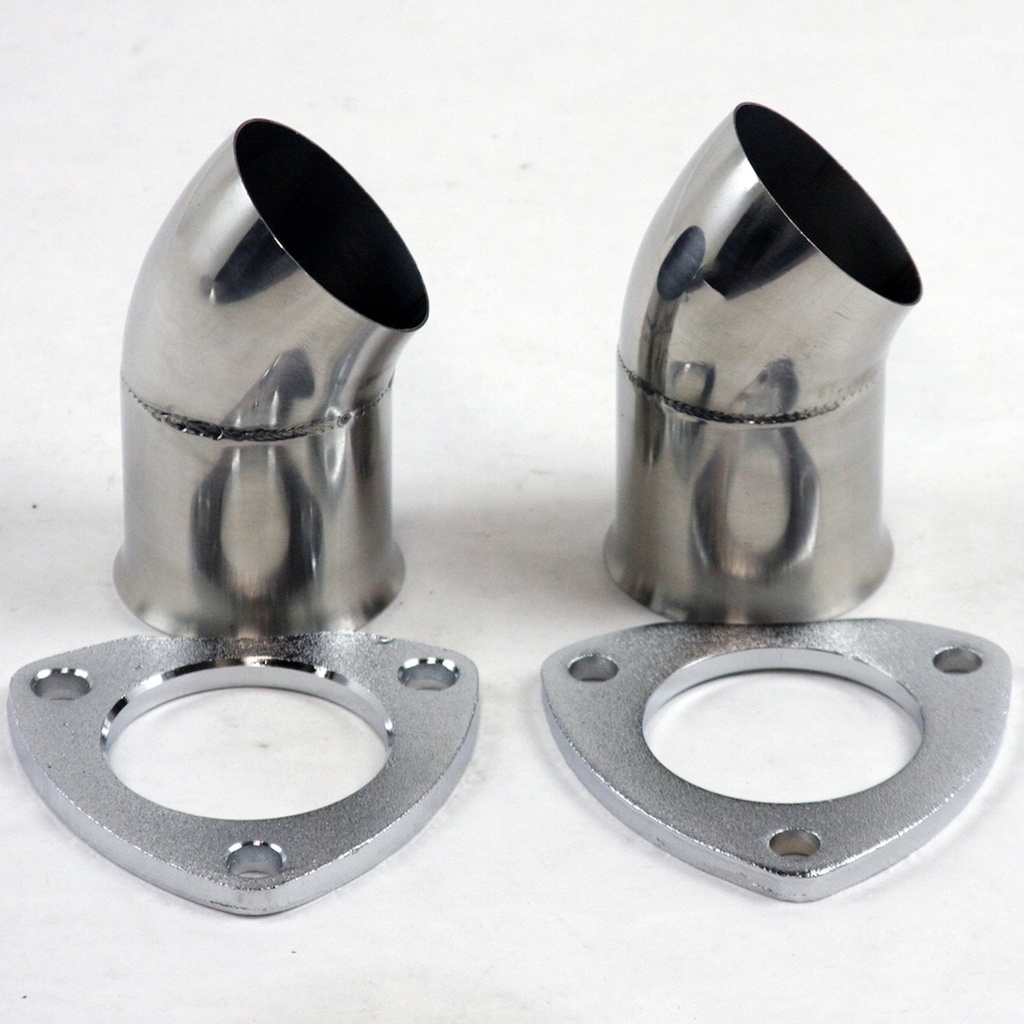 Granatelli 307530-2: 307530-2 Turn Down, 3.0 in. 76 mm., w/3-Bolt Flange And Gasket, Set Of 2