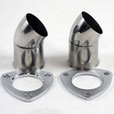 Granatelli 307530-2: 307530-2 Turn Down, 3.0 in. 76 mm., w/3-Bolt Flange And Gasket, Set Of 2