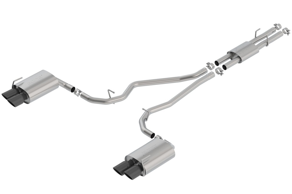 Borla 140821BC: "ATAK" Cat-Back Exhaust System Fits Late-Model Ford Explorer ST/Platinum, Lincoln Aviator 3.0L V6 Ecoboost [Black Chrome Tips]