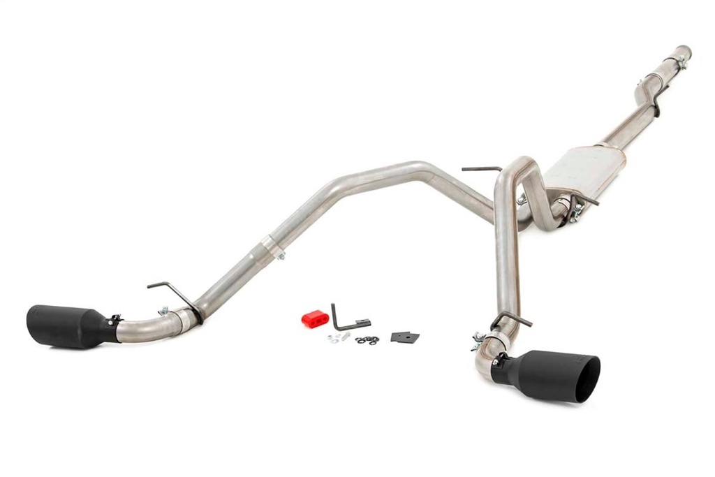 Rough Country 96007: 96007 Dual Cat-Back Exhaust System w/ Black Tips (14-18 GM 1500, 5.3L)