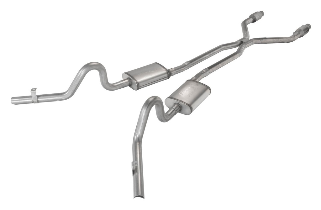 Pypes Performance Exhaust SGG940TE: Crossmember Back H-Pipe Exhaust System with Turbo Pro Mufflers for 1978-1988 Chevy El Camino (Non-SS) [2.500 in.]