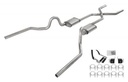 Pypes Performance Exhaust SGA18T: Crossmember Back X-Pipe Exhaust System with Turbo Pro Mufflers for 1968-1972 Oldsmobile 442 w/Bumper Cut-Outs [2.500]