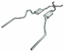 Pypes Performance Exhaust SGA20T: Crossmember Back High-Tuck X-Pipe Exhaust System with Turbo Pro Mufflers for 1968-1972 Chevrolet Chevelle [2.500 in.]