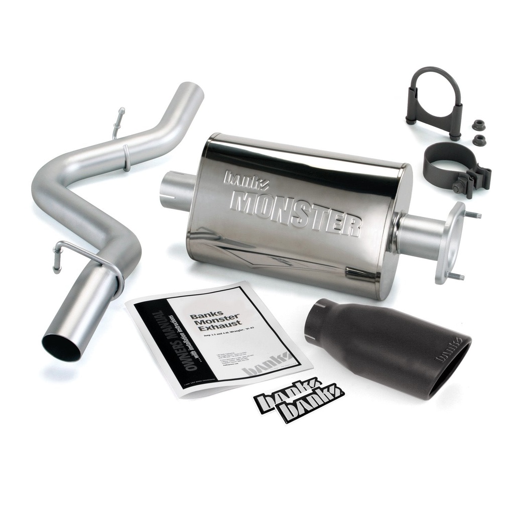 Banks 51315-B: Monster Exhaust System 2004-06 Jeep Wrangler Unlimited LJ