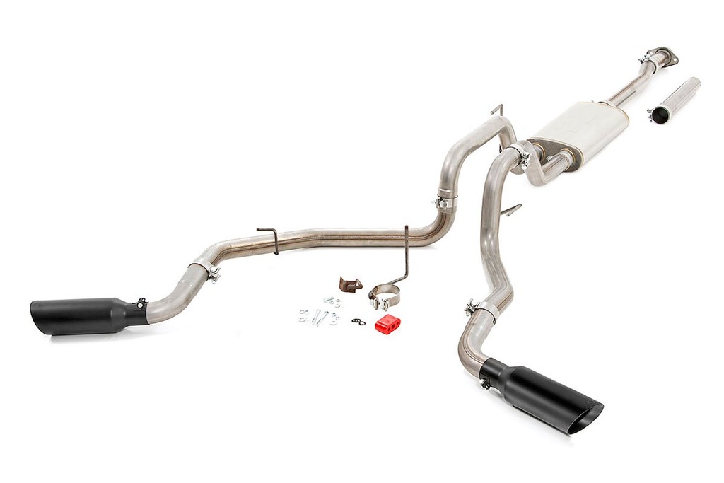 Rough Country 96006: 96006 Dual Cat-Back Exhaust System w/ Black Tips (15-20 F-150)
