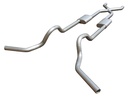 Pypes Performance Exhaust SGT79T: Crossmember Back X-Pipe Exhaust System with Turbo Pro Mufflers Fits Select 1967-1974 GM Truck, SUV [2.500 in.]