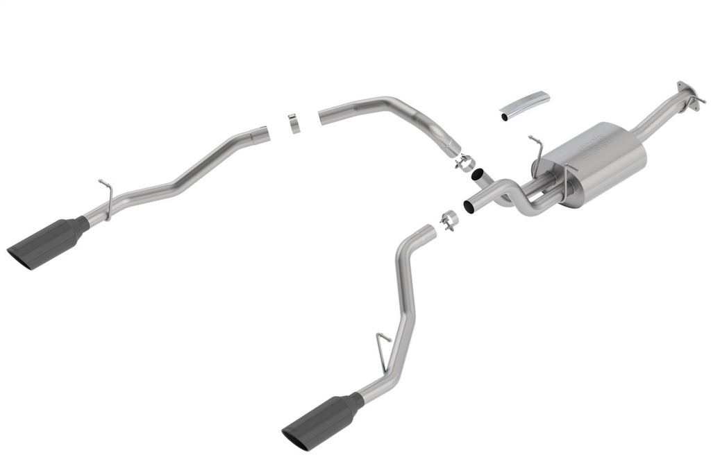 Borla 140758BC: Cat-Back Exhaust System 2019 Ram 1500 5.7L 2WD/4WD - Black Tips - "Touring" Muffler