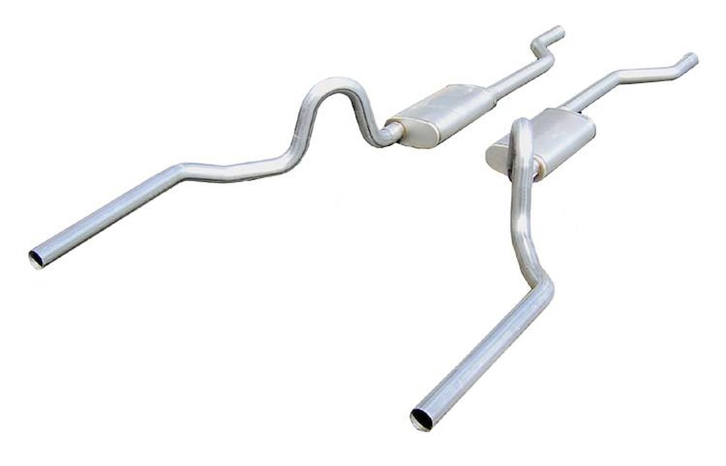 Pypes Performance Exhaust SGA30T: Crossmember Back Exhaust System with Turbo Pro Mufflers for Select 1964-1972 GM A-Body [2.500 in.]