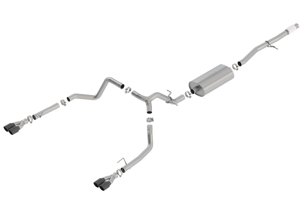 Borla 140768BC: 140768BC Touring Cat-Back Exhaust System Fits Select Chevrolet Silverado 1500, GMC Sierra 1500 5.3L V8