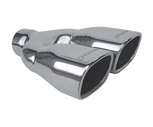 Pypes Performance Exhaust EVT25: Stainless Steel Splitter Tips Inlet: 2.5"
