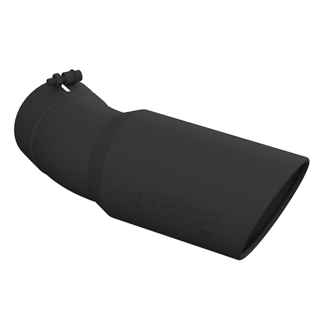 MBRP T5154BLK: 30 Degree Exhaust Tip Angled Rolled End