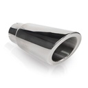 Stainless Works 790300: 790300 Exhaust Tail Pipe Tip, Universal, Double Wall Slash Cut Tip 3" Body 9" Length 3" Inlet