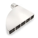 Stainless Works 811200-WG: 811200-WG Exhaust Tail Pipe Tip, Universal, Straight Boxxter Tip With Grate 2" Inlet