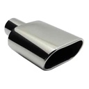 Jones Exhaust PRS600SS: Chrome Stainless Steel Exhaust Tip Oval Angle 3.5" x 5.5"