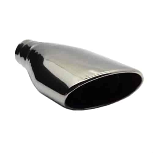 Jones Exhaust PMS625RSS: Chrome Stainless Steel Exhaust Tip Oval Side Angle 3.75" x 6.25"