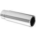 Jones Exhaust IRPT214: Chrome Exhaust Tip Rolled Pencil 2.5"