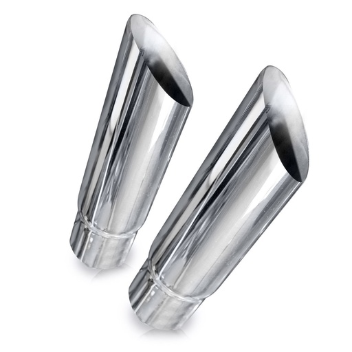 [STW-770300] Stainless Works 770300: 770300 Exhaust Tail Pipe Tip, Universal, Resonator Slash Cut Tips 3" Inlet