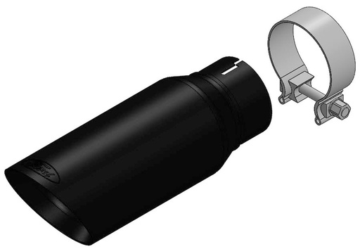 [FMS-M-5260-BCT4] Ford Performance M-5260-BCT4: M-5260-BCT4 Stainless Steel 4-Inch Exhaust Tip for 2015–2020 Ford F-150 Trucks [Black Chrome]
