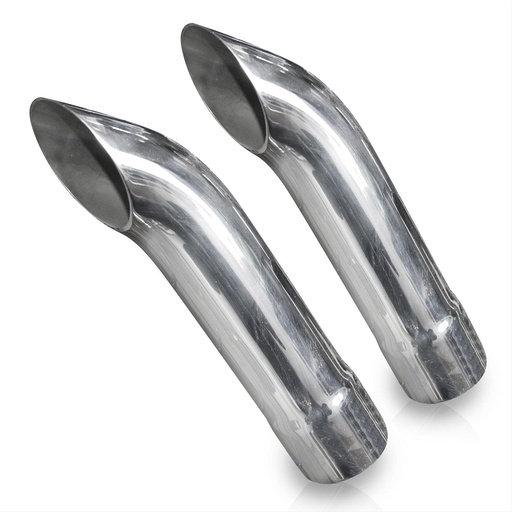 [STW-7070225] Stainless Works 7070225: 7070225 Exhaust Tail Pipe Tip, Universal, Extended Turn Down Tips 2-1/4" Inlet