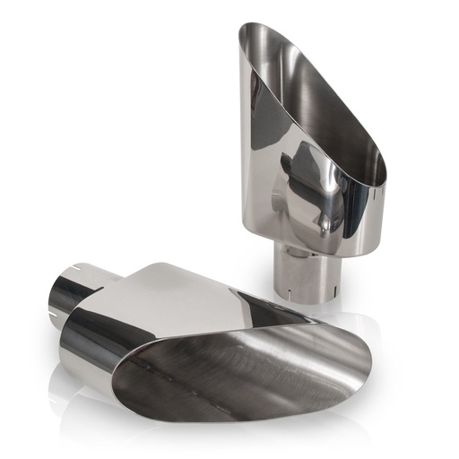 [STW-782250] Stainless Works 782250: 782250 Exhaust Tail Pipe Tip, Universal, Slash Cut Big Oval Tips 2-1/2" Inlet
